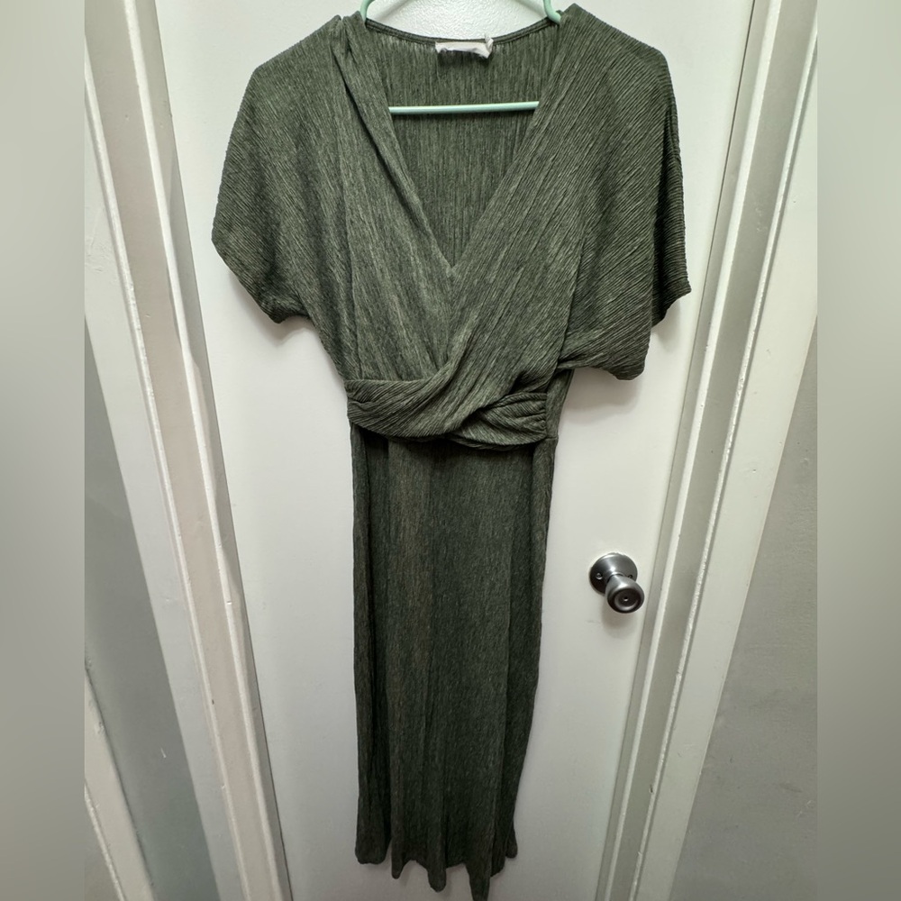 All in Favor Olive Green Dress - M